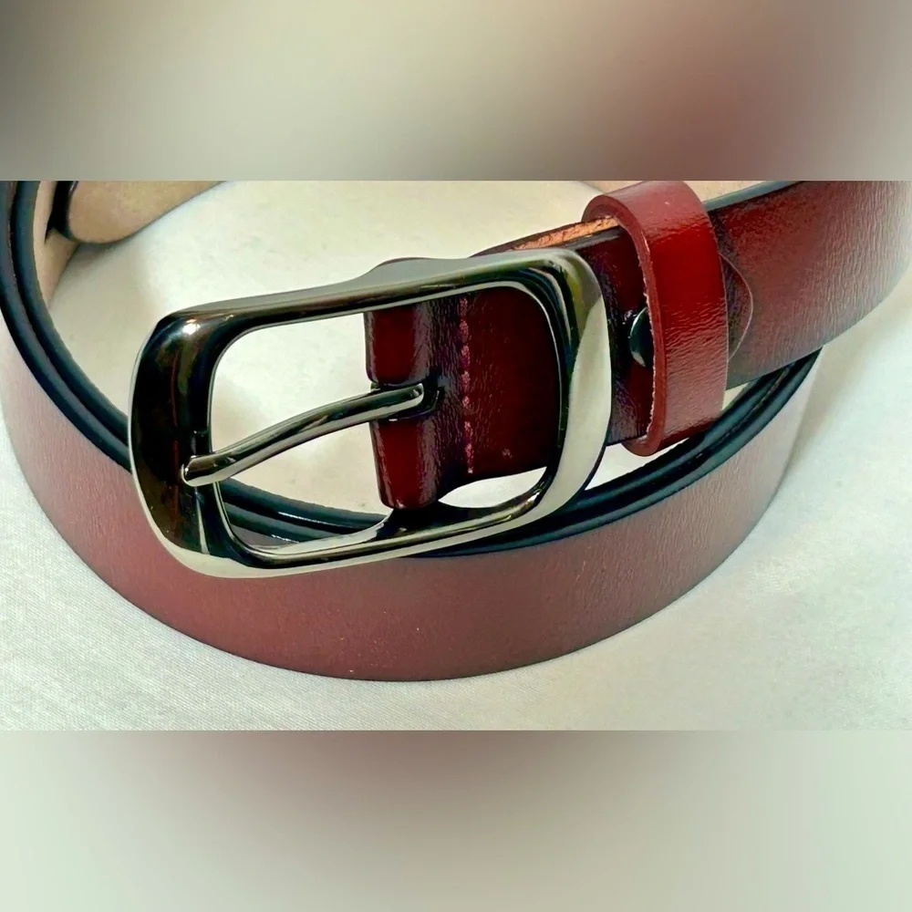 NEW Boutique Genuine Leather Belt, Reddish Brown, Sizes XS-M, XS-L, and L-3X